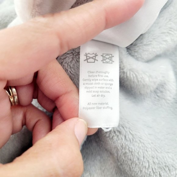 Carter's Gray Elephant Lovey Baby Security Blanket Plush Satin Edge 14" x 14" - Picture 8 of 12